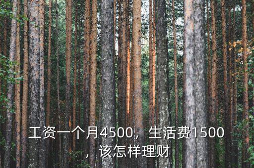 工資一個月4500，生活費1500，該怎樣理財