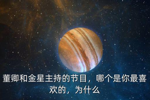 董卿和金星主持的節(jié)目，哪個是你最喜歡的，為什么