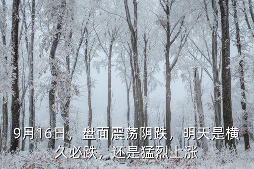 9月16日，盤面震蕩陰跌，明天是橫久必跌，還是猛烈上漲