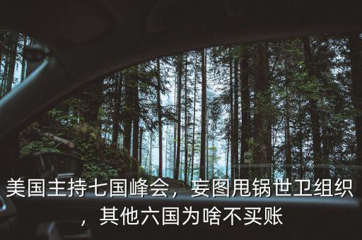 美國主持七國峰會，妄圖甩鍋世衛(wèi)組織，其他六國為啥不買賬