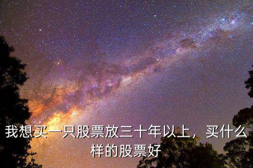 我想買一只股票放三十年以上，買什么樣的股票好