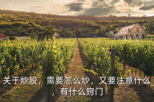 關(guān)于炒股，需要怎么炒，又要注意什么，有什么竅門