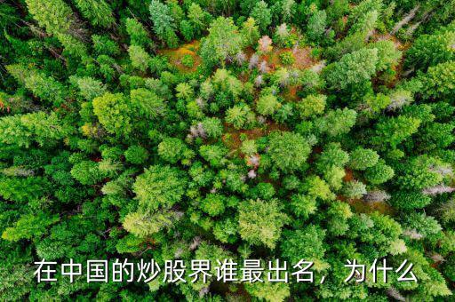 在中國的炒股界誰最出名，為什么
