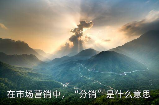在市場營銷中，“分銷”是什么意思