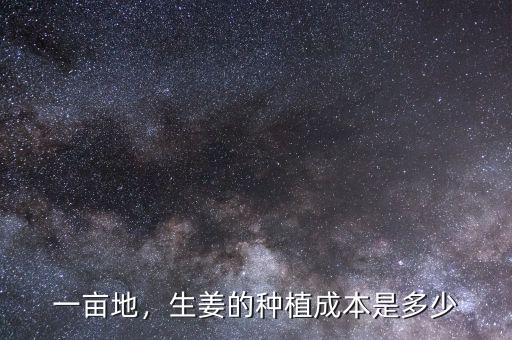 一畝地，生姜的種植成本是多少