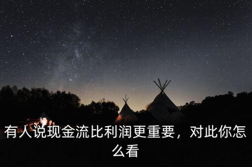 有人說現(xiàn)金流比利潤更重要，對此你怎么看