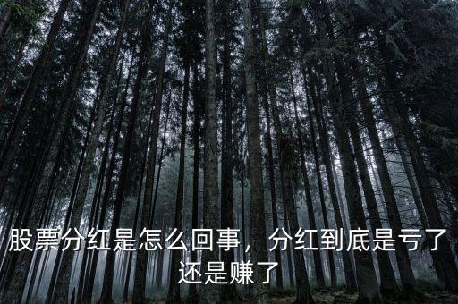 股票分紅是怎么回事，分紅到底是虧了還是賺了