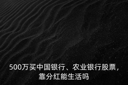 500萬買中國銀行、農(nóng)業(yè)銀行股票，靠分紅能生活嗎