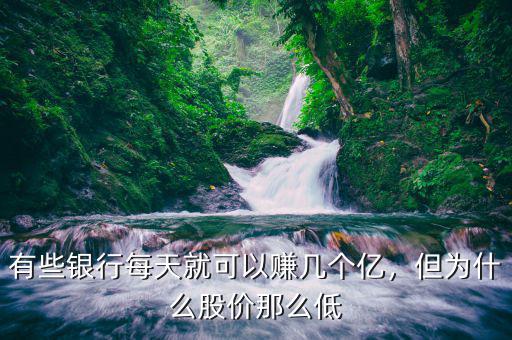 有些銀行每天就可以賺幾個(gè)億，但為什么股價(jià)那么低