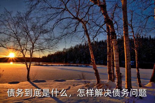 債務(wù)到底是什么，怎樣解決債務(wù)問題