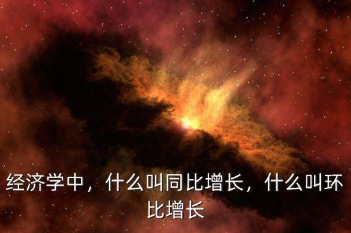 經(jīng)濟(jì)學(xué)中，什么叫同比增長，什么叫環(huán)比增長
