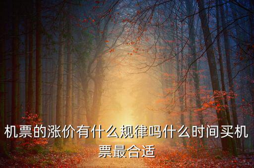 機(jī)票為什么漲幅那么大,什么時(shí)間買(mǎi)機(jī)票最合適