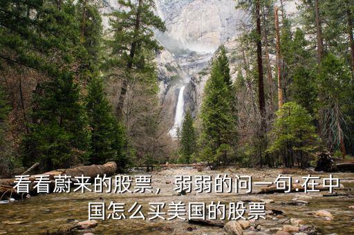 看看蔚來的股票，弱弱的問一句:在中國怎么買美國的股票