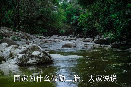 國(guó)家為什么鼓勵(lì)二胎，大家說(shuō)說(shuō)
