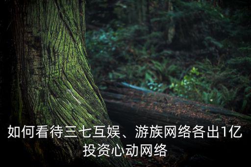 如何看待三七互娛、游族網(wǎng)絡(luò)各出1億投資心動(dòng)網(wǎng)絡(luò)