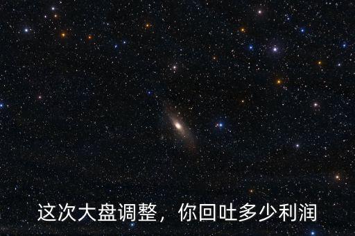 這次大盤調整，你回吐多少利潤