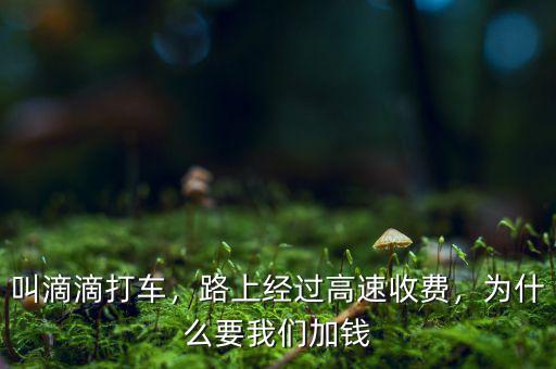 叫滴滴打車，路上經(jīng)過高速收費(fèi)，為什么要我們加錢