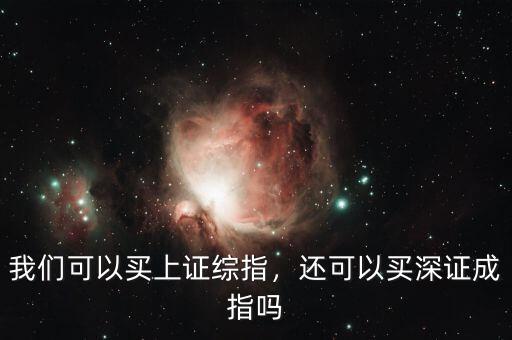 我們可以買上證綜指，還可以買深證成指嗎