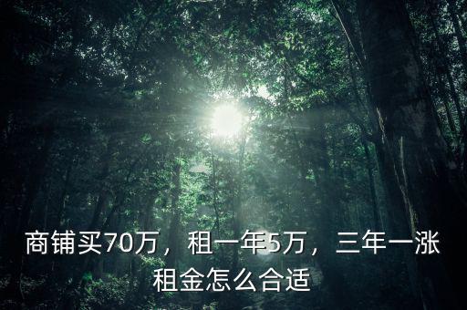 商鋪?zhàn)饨饾q多少合適,三年一漲租金。怎么合適
