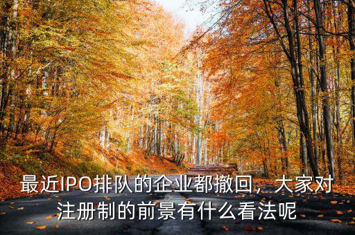 最近IPO排隊(duì)的企業(yè)都撤回，大家對(duì)注冊(cè)制的前景有什么看法呢