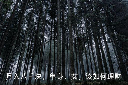 月入八千塊，單身，女，該如何理財(cái)