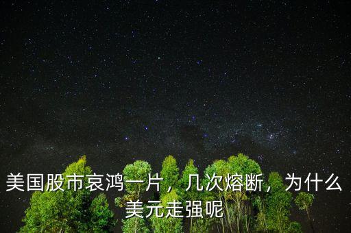 美國股市哀鴻一片，幾次熔斷，為什么美元走強(qiáng)呢