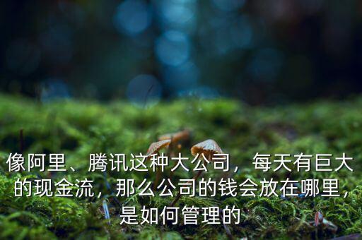 像阿里、騰訊這種大公司，每天有巨大的現(xiàn)金流，那么公司的錢會放在哪里，是如何管理的