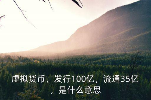 虛擬貨幣，發(fā)行100億，流通35億，是什么意思