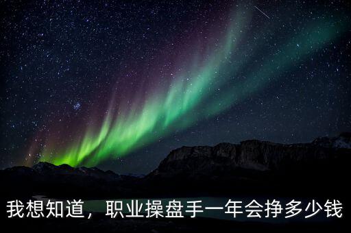 外匯操盤(pán)手一年能賺多少錢(qián),外匯操盤(pán)手前景如何