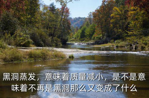 黑洞蒸發(fā)，意味著質(zhì)量減小，是不是意味著不再是黑洞那么又變成了什么