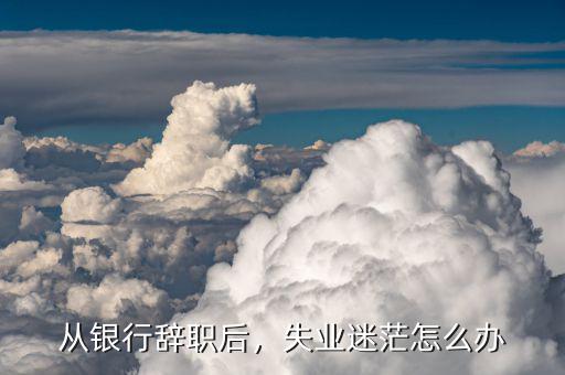 從銀行辭職后，失業(yè)迷茫怎么辦