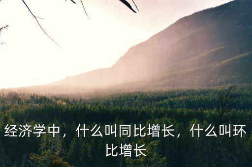 經(jīng)濟學中，什么叫同比增長，什么叫環(huán)比增長