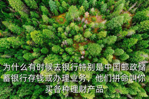 為什么有時(shí)候去銀行特別是中囯郵政儲(chǔ)蓄銀行存錢或辦理業(yè)務(wù)，他們拼命叫你買各種理財(cái)產(chǎn)品