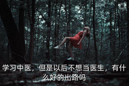 學習中醫(yī)，但是以后不想當醫(yī)生，有什么好的出路嗎