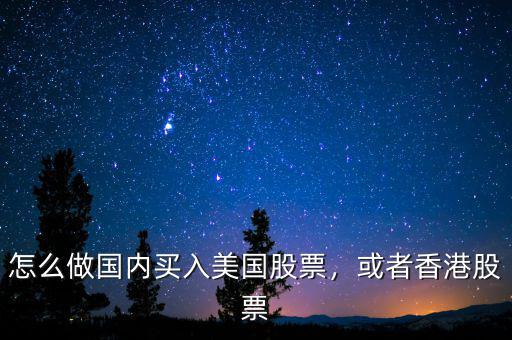怎么做國內(nèi)買入美國股票，或者香港股票