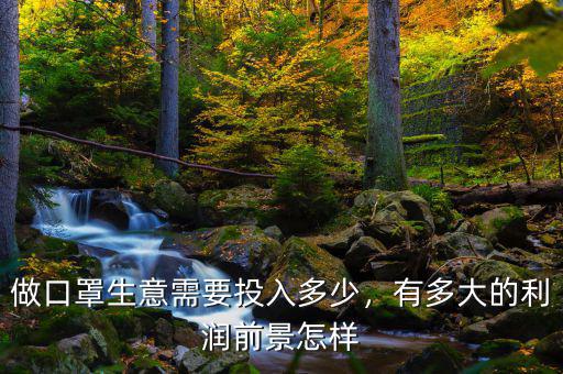 做口罩生意需要投入多少，有多大的利潤前景怎樣