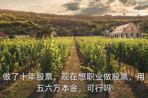 做了十年股票，現(xiàn)在想職業(yè)做股票，用五六萬本金，可行嗎