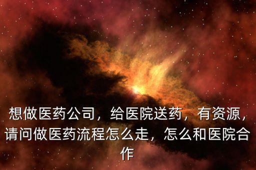 想做醫(yī)藥公司，給醫(yī)院送藥，有資源，請(qǐng)問(wèn)做醫(yī)藥流程怎么走，怎么和醫(yī)院合作