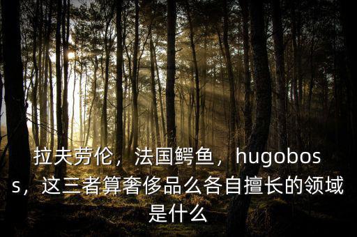 拉夫勞倫，法國鱷魚，hugoboss，這三者算奢侈品么各自擅長的領(lǐng)域是什么