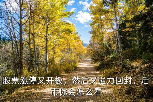 股票漲停又開(kāi)板，然后又強(qiáng)力回封，后市你會(huì)怎么看