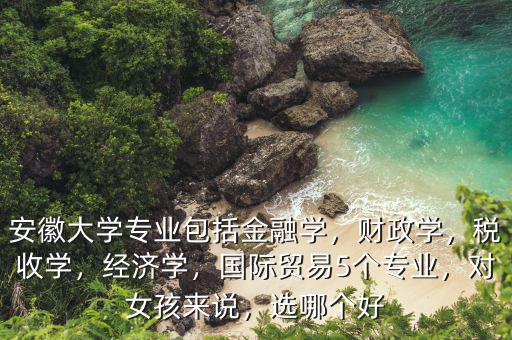 安徽大學(xué)專業(yè)包括金融學(xué)，財政學(xué)，稅收學(xué)，經(jīng)濟學(xué)，國際貿(mào)易5個專業(yè)，對女孩來說，選哪個好