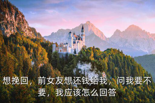 想挽回，前女友想還錢給我，問我要不要，我應(yīng)該怎么回答