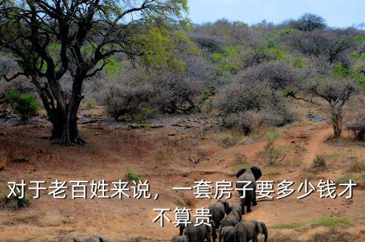 對于老百姓來說，一套房子要多少錢才不算貴