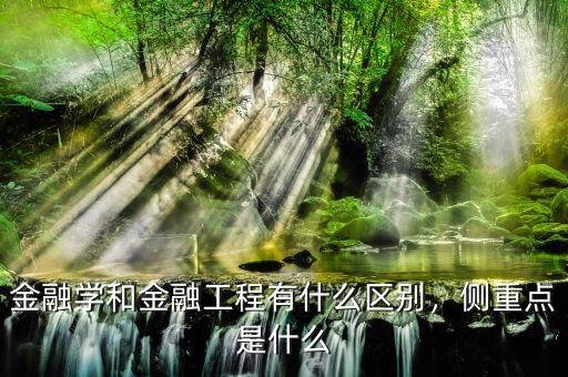金融學(xué)和金融工程有什么區(qū)別，側(cè)重點(diǎn)是什么