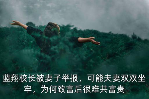 藍(lán)翔校長(zhǎng)被妻子舉報(bào)，可能夫妻雙雙坐牢，為何致富后很難共富貴
