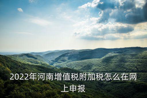 附加稅在什么網(wǎng)站申報(bào)表，2022年河南增值稅附加稅怎么在網(wǎng)上申報(bào)