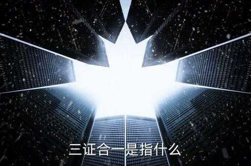 變更三證合一是什么意思，三證合一是指什么