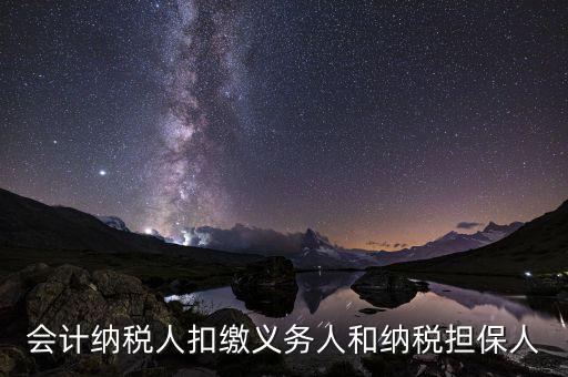 什么叫納稅擔(dān)保人，什么是納稅擔(dān)保