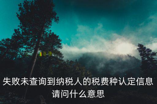 什么是未找到附稅認定信息，個稅申報顯示未獲得單位稅種認定信息是怎么回事