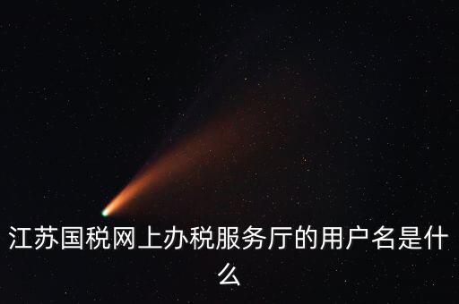 網(wǎng)上辦稅用戶名是什么，江蘇國稅網(wǎng)上辦稅服務廳的用戶名是什么